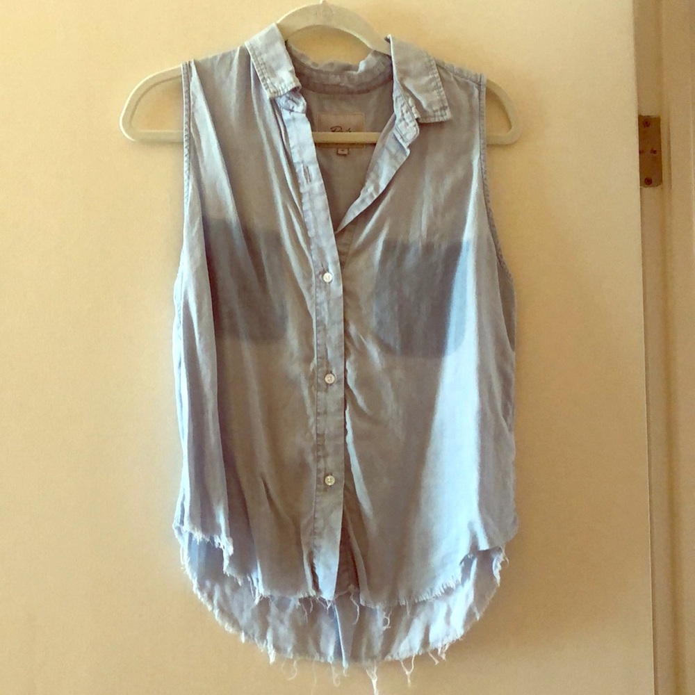 Rails sleeveless denim shirt
